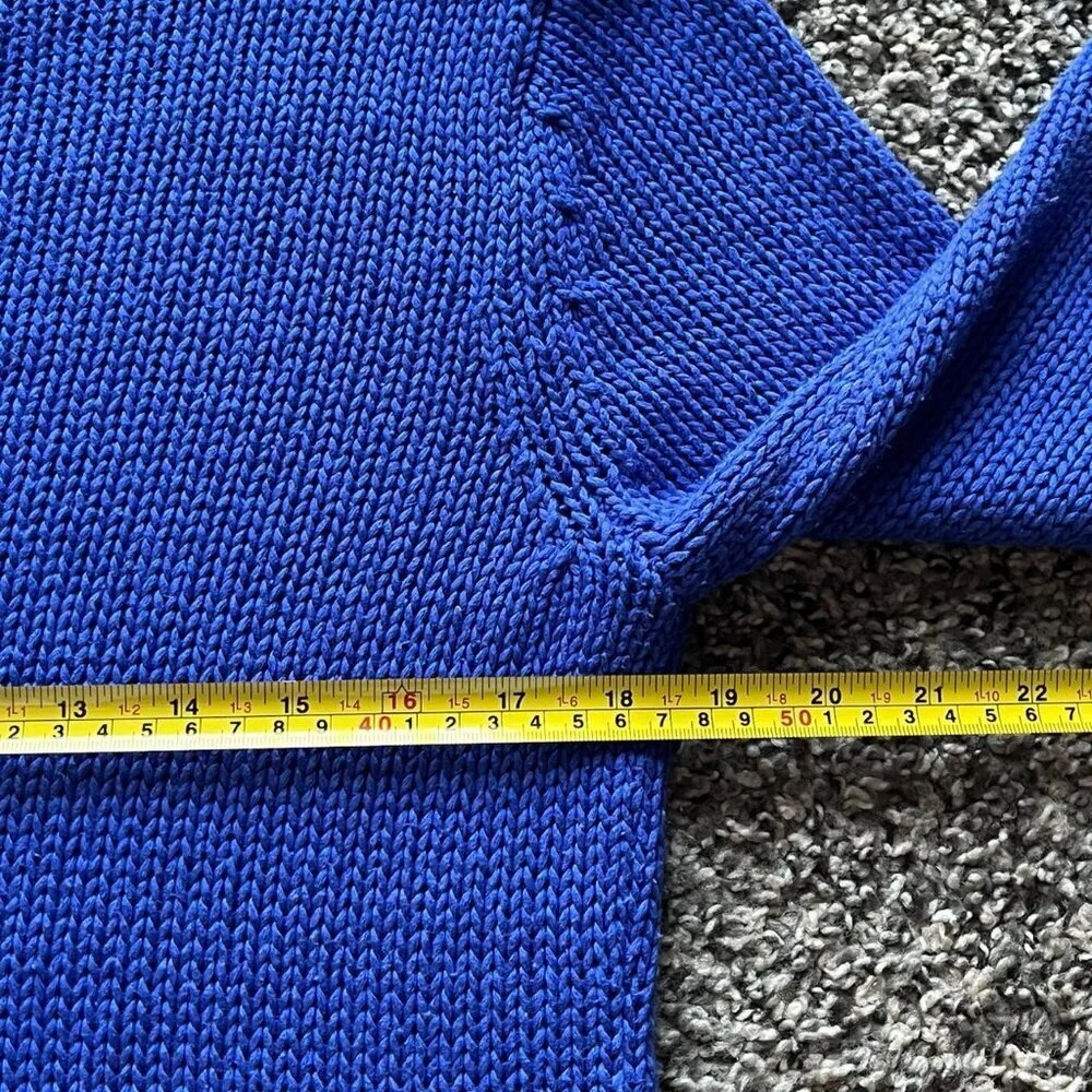 Polo Ralph Lauren Womens Large Blue Sweater Knit Pullover - Picture 7 of 8